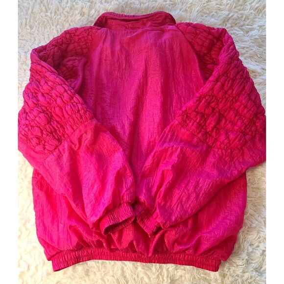 90s Vintage Lemaya Sports Gear Wind Suite Jacket Hot Pink Medium Barbiecore - Picture 2 of 8